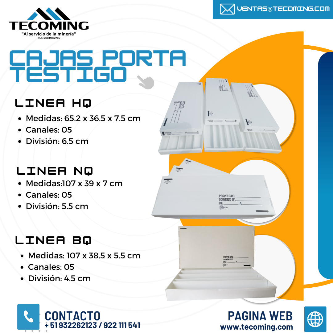 CAJA PORTA TESTIGO TECOMING AREQUIPA